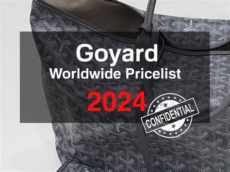 goyard 2024 price list